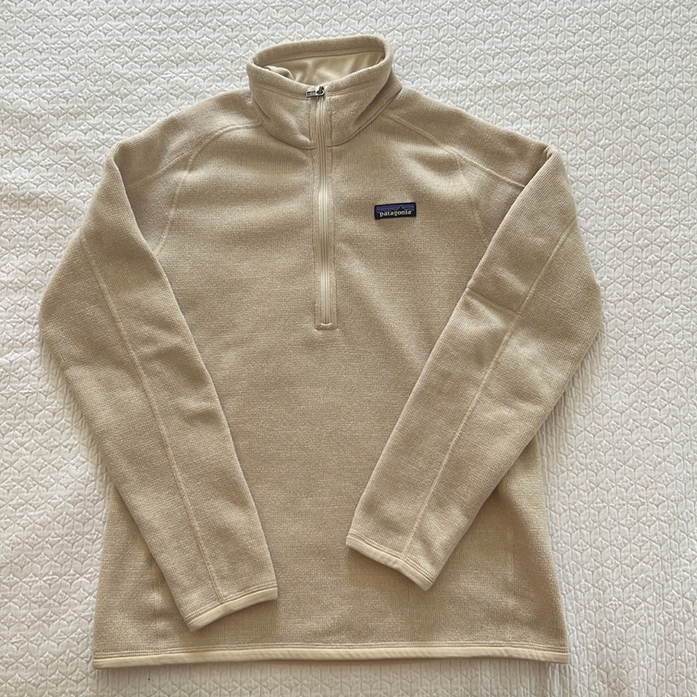 Patagonia Womens Better Sweater 1/4 Zip Oatmeal Size Medium